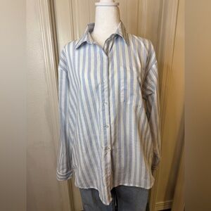 Striped Blue and White Women’s Shirt
